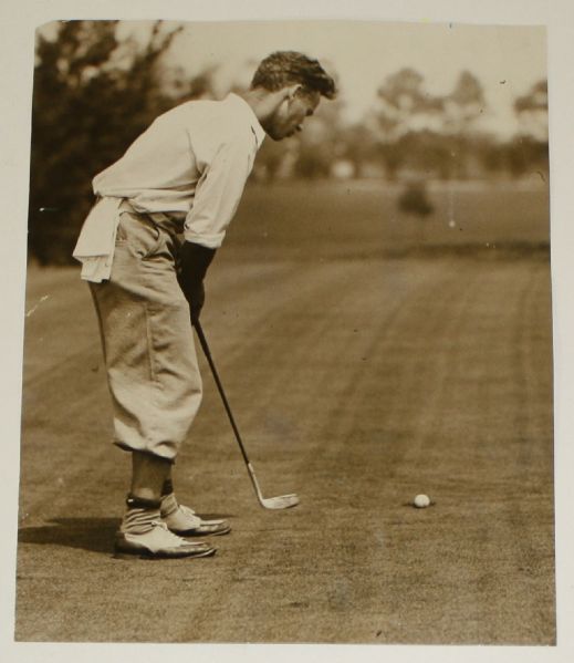 1934 Wire Photo of Johnny Farrell (Newspaper caption Misidentifies as Bobby Jones)
