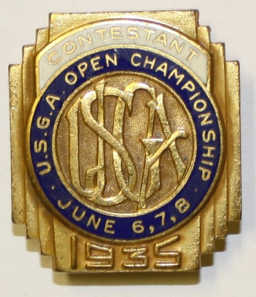 1935 USGA Open Championship Contestant Pin