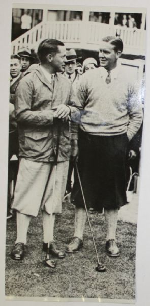 1930 Wire Photo Bobby Jones with 1929 US Amateur Champ HarrisonJimmyJohnson