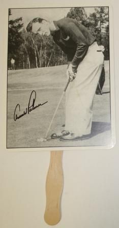Arnold Palmer Autographed Hand Fan from Wake Forest Birthplace Society Honoring Palmer - 2003