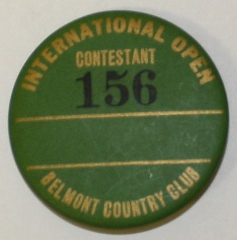 1930's International Open Contestant Badge from Belmont Country Club