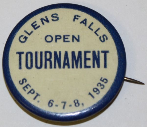 1935 Glen Falls Open Tournament Contestant Pin