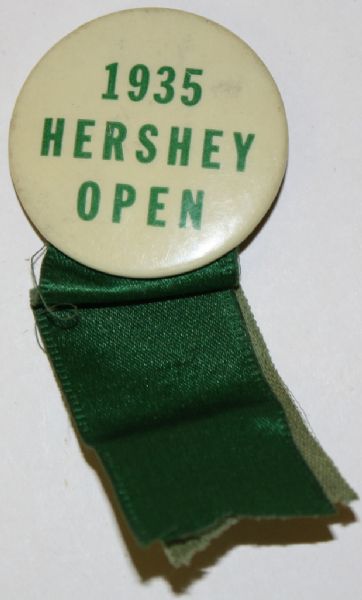 1935 Hershey Open Badge & Ribbon
