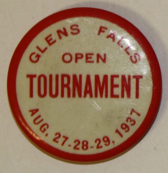 1937 Glen Falls Open Championship Pin