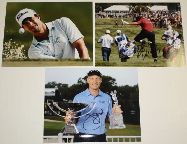 5 Autographed 8x10's of PGA Stars - Furyk, Weekley, Scott, Donald, A.Kim JSA COA