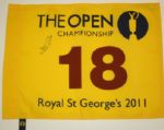 Darren Clarke Autographed 2011 British Open Flag JSA COA