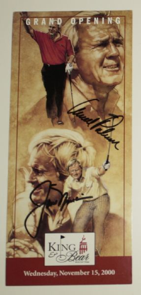 Jack Nicklaus and Arnold Palmer Dual Signed 'King & Bear' Ticket