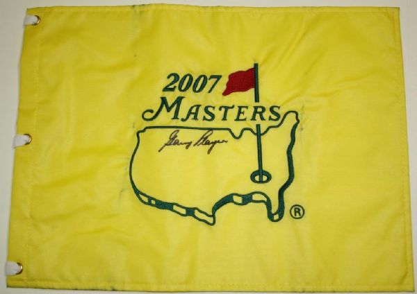 Gary Player Autographed 2007 Masters Pin Flag