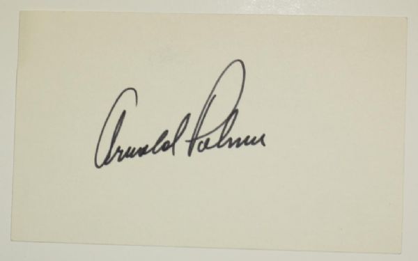 Arnold Palmer Autographed Index Card