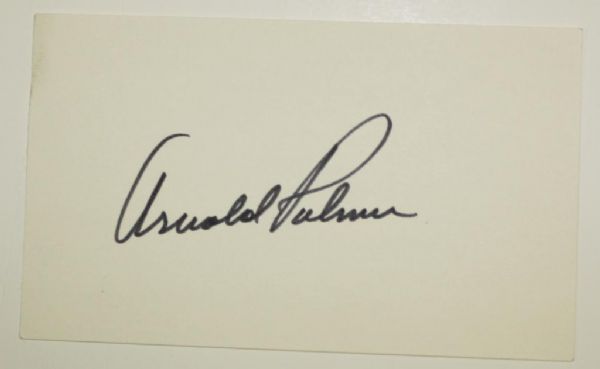 Arnold Palmer Autographed Index Card