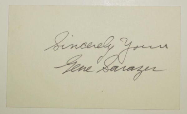 Gene Sarazen Autographed Index Card