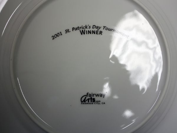 Olympic Club 2001 St. Patrick's Day Winner China Plate