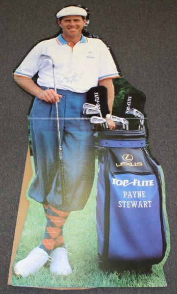 Payne Stewart 70 Top flite Display with 7 Autograph