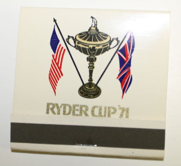 1971 Ryder Cup Match Book Intact with Matches