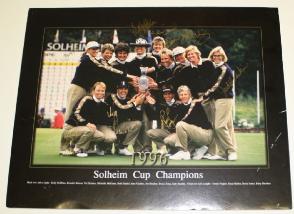 1996 Solheim Cup Champions Signed 16x20 Matted Photo