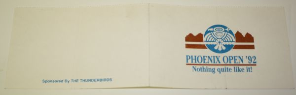 Tom Watson's 1992 Phoenix Open Score Card
