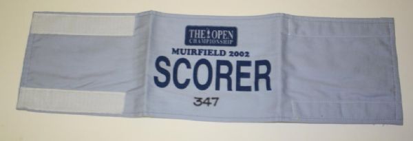 2002 British Open Scorer Arm Band