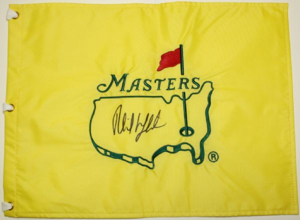 Phil Mickelson Autographed Masters Undated Flag in middle