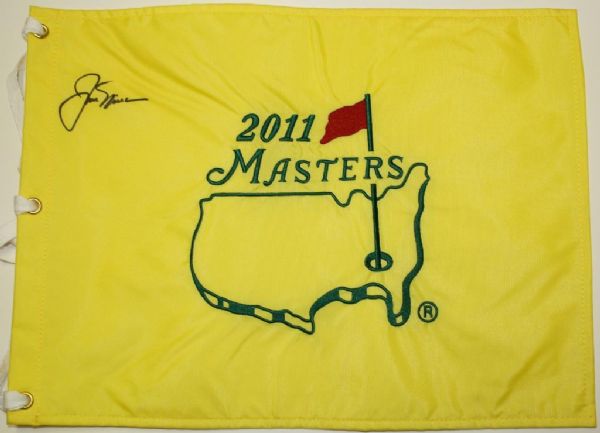 Jack Nicklaus Autographed 2011 Masters Embroidered Pin Flag