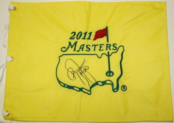 Rickie Fowler Autographed 2011 Masters Embroidered Pin Flag