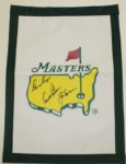 Masters Garden Flag Signed by the Big Three - Gary Player, Arnold Palmer, and Jack Nicklaus