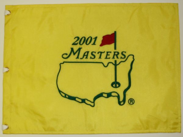 2001 Masters Pin Flag - Tiger Woods Champion