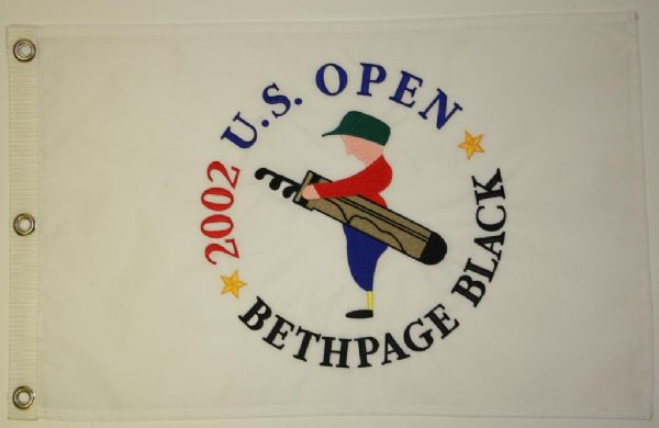 2002 US Open Embroidered Flag - Tiger Woods Champion