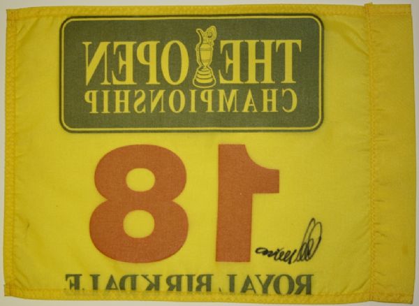 Royal Brikdale British Open Flag Signed by Lee Trevino
