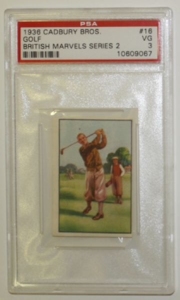 1936 Cadbury Bros. Golf Card British Marvels - #16 Golf