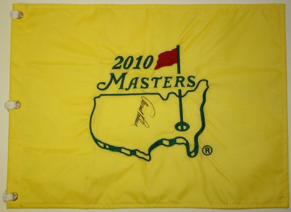 Arnold Palmer Autographed 2010 Masters Flag