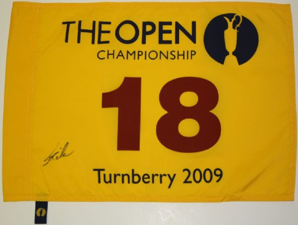 Stewart Cink Autographed 2009 British Open Flag