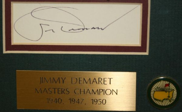 Jimmy Demaret Masters Presentation w/Framed Cut Signature-JSA Cert. of Authenticity
