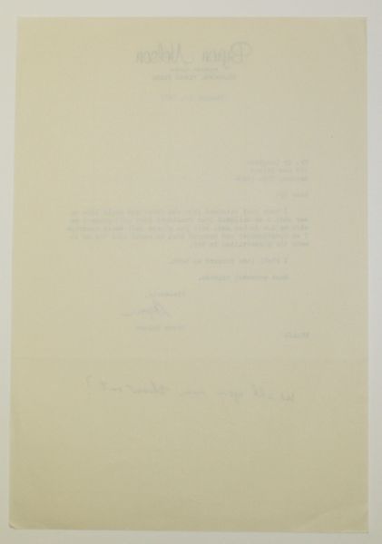 Byron Nelson Typed Letter Signed (T.L.S.)