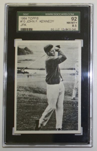1964 Topps Golf Card John F. Kennedy - #15 President Kennedy Enjoys Golf