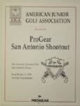 1992 AJGA Pro Gear San Antonio Shootout Junior Golf Tournament Program "Featuring The 16 Year Old Champion, Tiger Woods, And Other Future Stars"