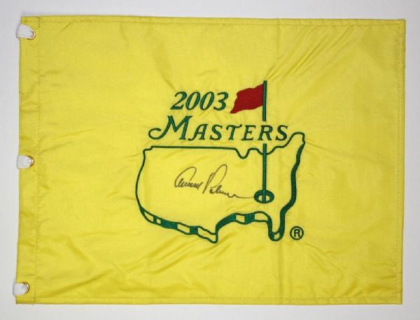 Arnold Palmer Autographed Masters Flag JSA COA