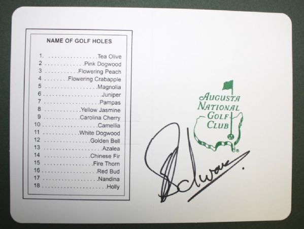 Charl Schwartzel Autographed Masters Scorecard JSA COA