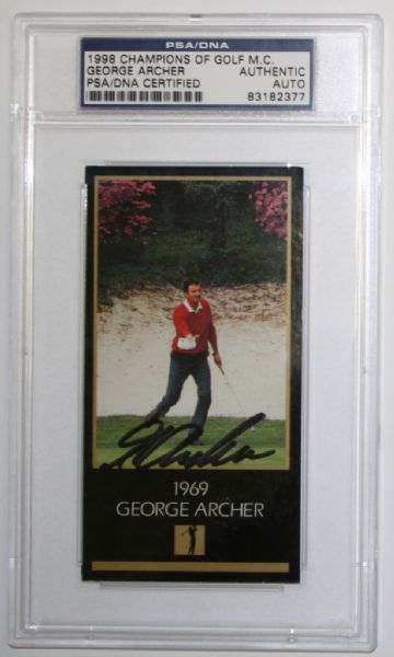 George Archer Signed Grand Slam Ventures Card Slabbed by PSA/DNA - 83182377