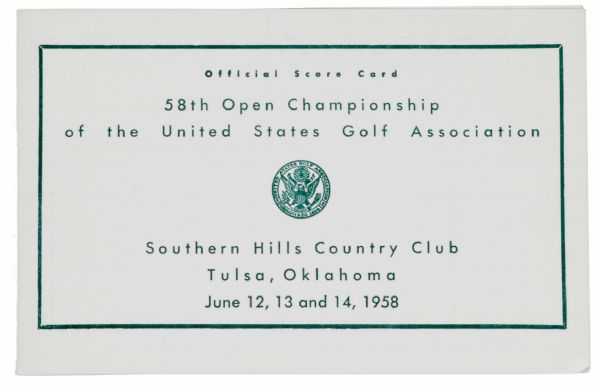 1958 US Open Scorecard