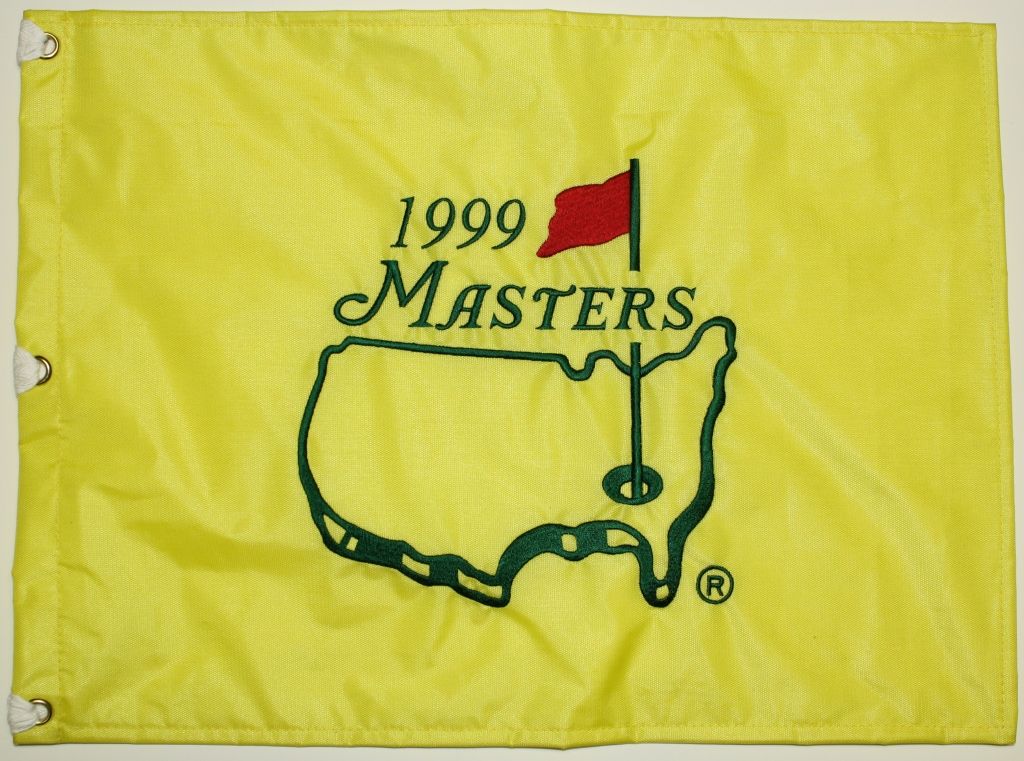 Lot Detail - 1999 Masters Pin Flag First Dated Flag Offered At Masters ...