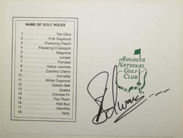 Charl Schwartzel Signed Masters Scorecard