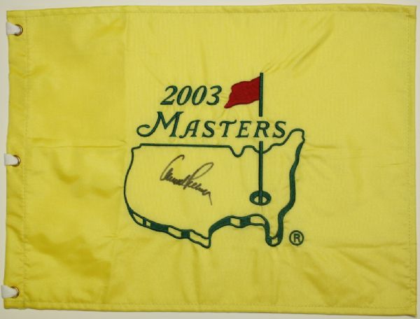 Arnold Palmer Signed 2003 Masters Flag