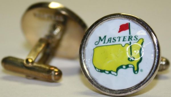 Set of Masters Cufflinks - White Golf Ball - 925 Sterling