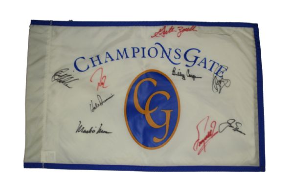 Champions Gate Flag w/Jack Nicklaus Autograph JSA COA