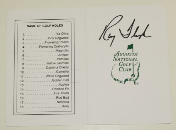 Ray Floyd Autographed Masters Scorecard JSA COA