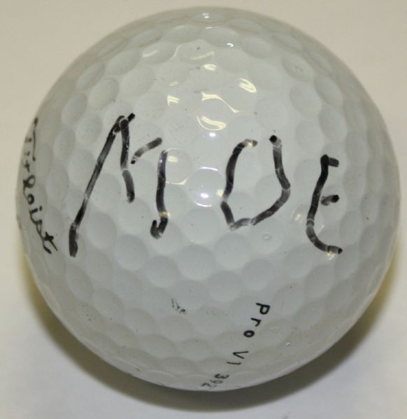 Titleist #2 Pro-V1 Signed "MOE" (Norman) w/Letter from Man Who Worked On His Clubs-Rare Signed Golf Ball - JSA