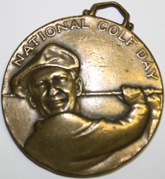 1952 1st National Golf Day Medal "I Beat Ben Hogan"