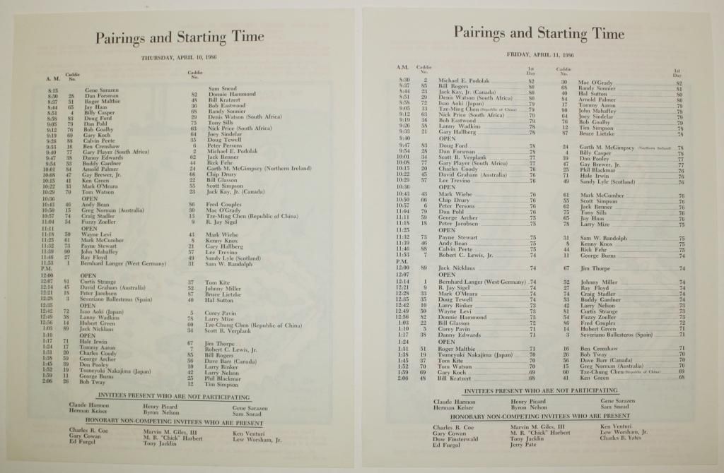 masters pairings for friday