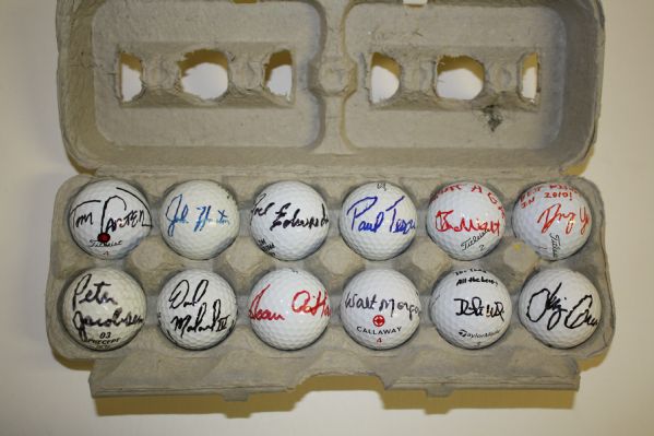 Lot of 12 Signed Golf Balls #25