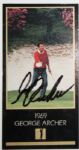 1969 Masters Champ George Archer(D-2005) Autographed Grand Slam Ventures Card